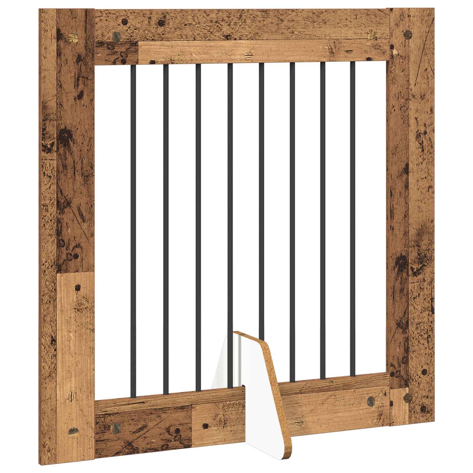Összecsukható kutyakerítés állványokkal 6 db Antik Fa 482 cm - Image 3