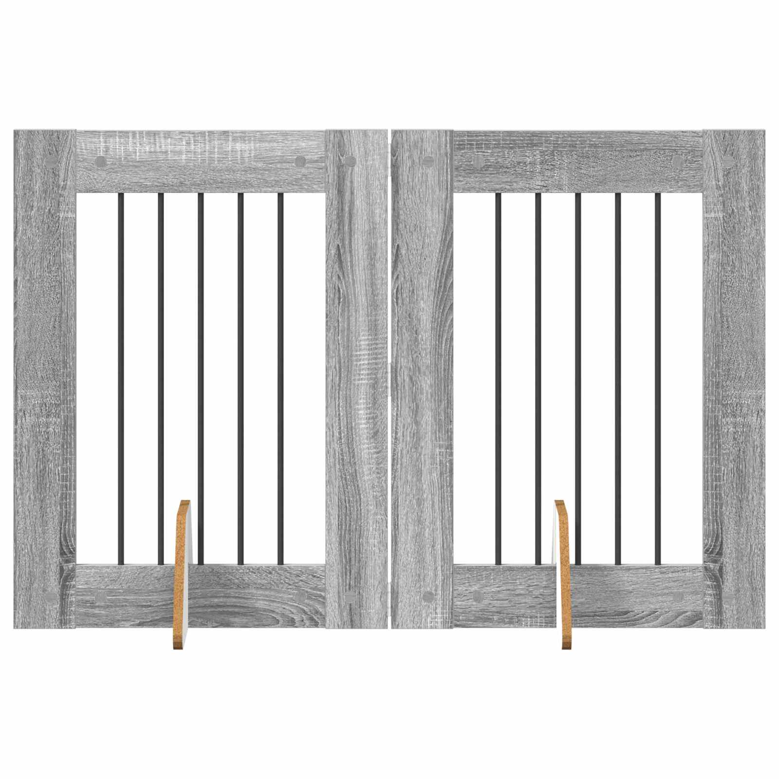 Összecsukható kutyakerítés állványokkal 2 db Szürke Sonoma - Image 2
