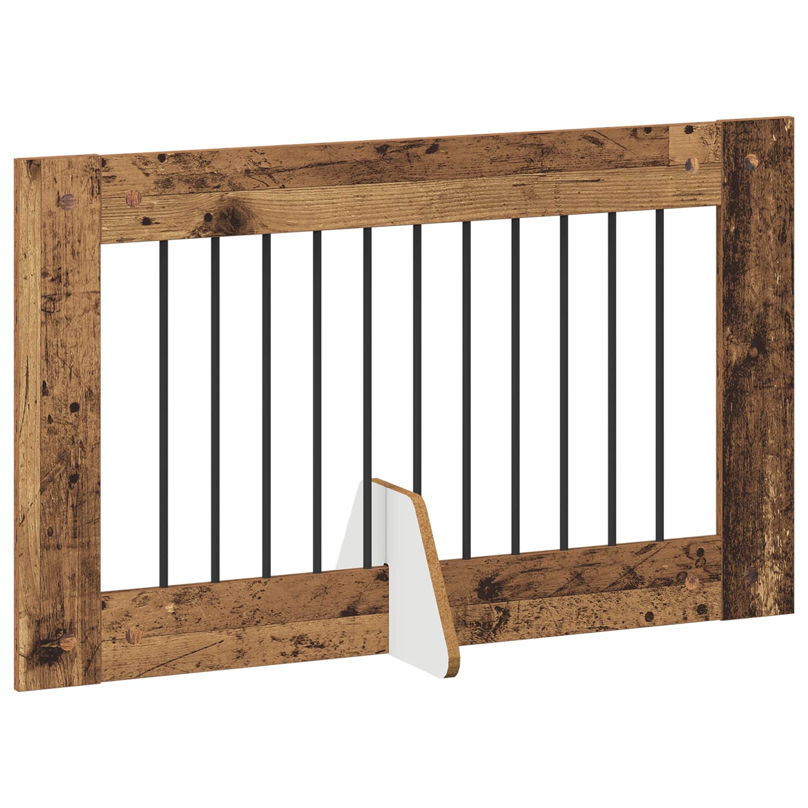 Összecsukható kutyakerítés állványokkal 4 db Antik Fa 401 cm - Image 3