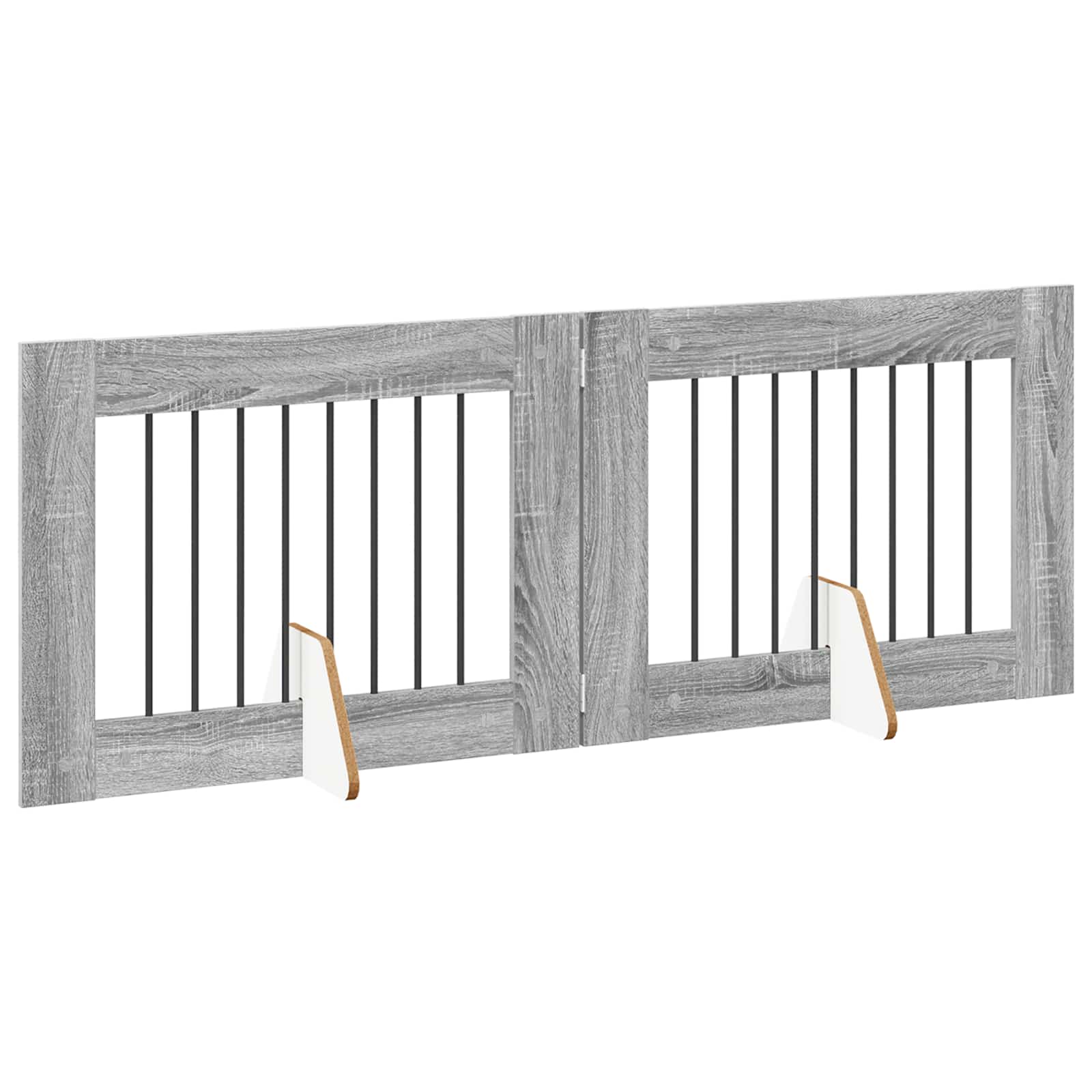 Összecsukható kutyakerítés állványokkal 2 db Szürke Sonoma - Image 3