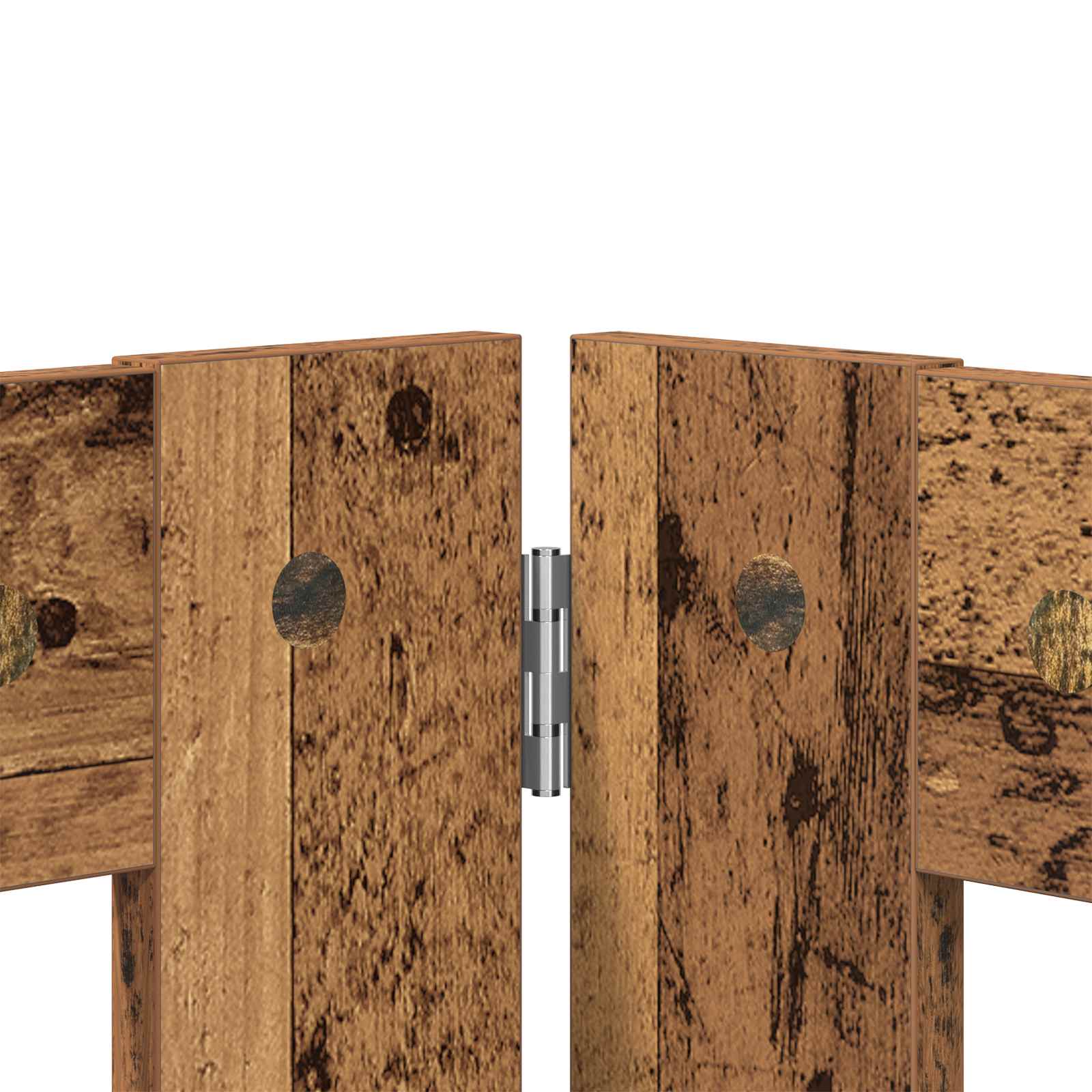 Összecsukható kutyakerítés állványokkal 2 db Antik Fa 160,5 cm - Image 5