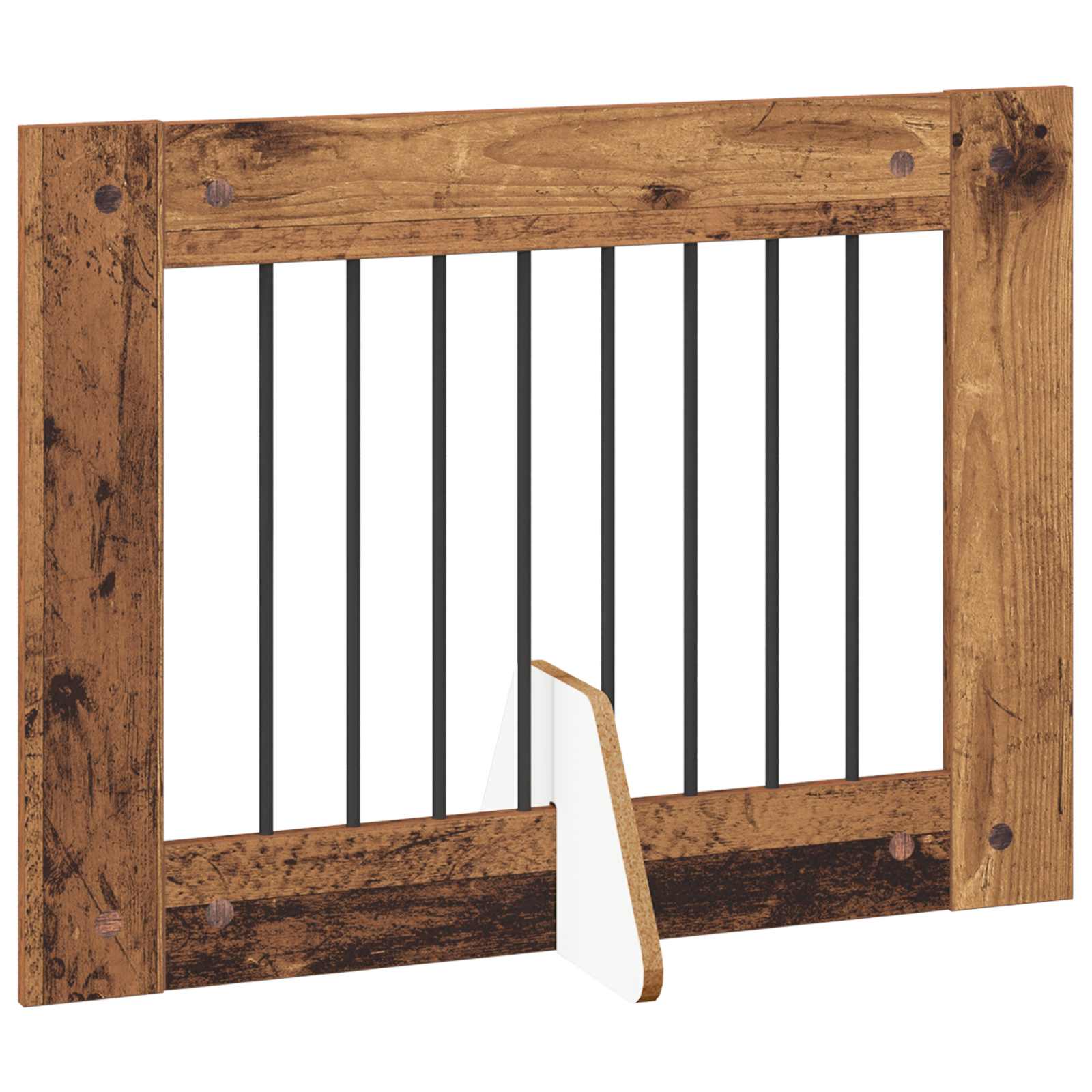 Összecsukható kutyakerítés állványokkal 2 db Antik Fa 160,5 cm - Image 4