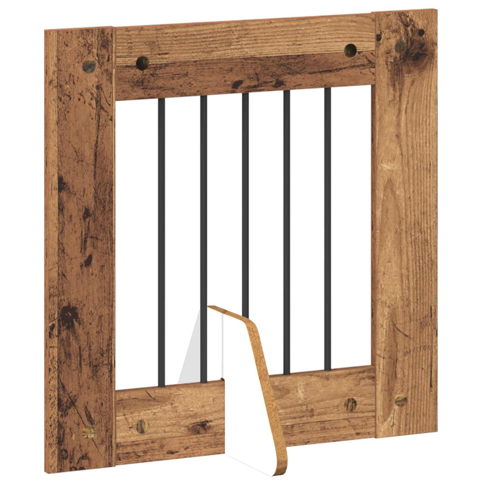 Összecsukható kutyakerítés állványokkal 8 db Antik Fa 60 cm - Image 3