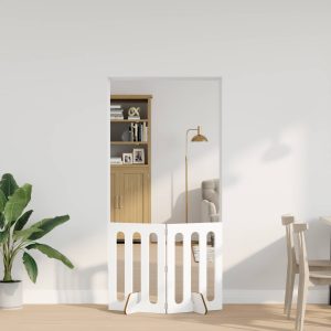 Hajtható állatkerítés 2 db Fehér 100,5 x 38 x 70 cm Szerelt Fa