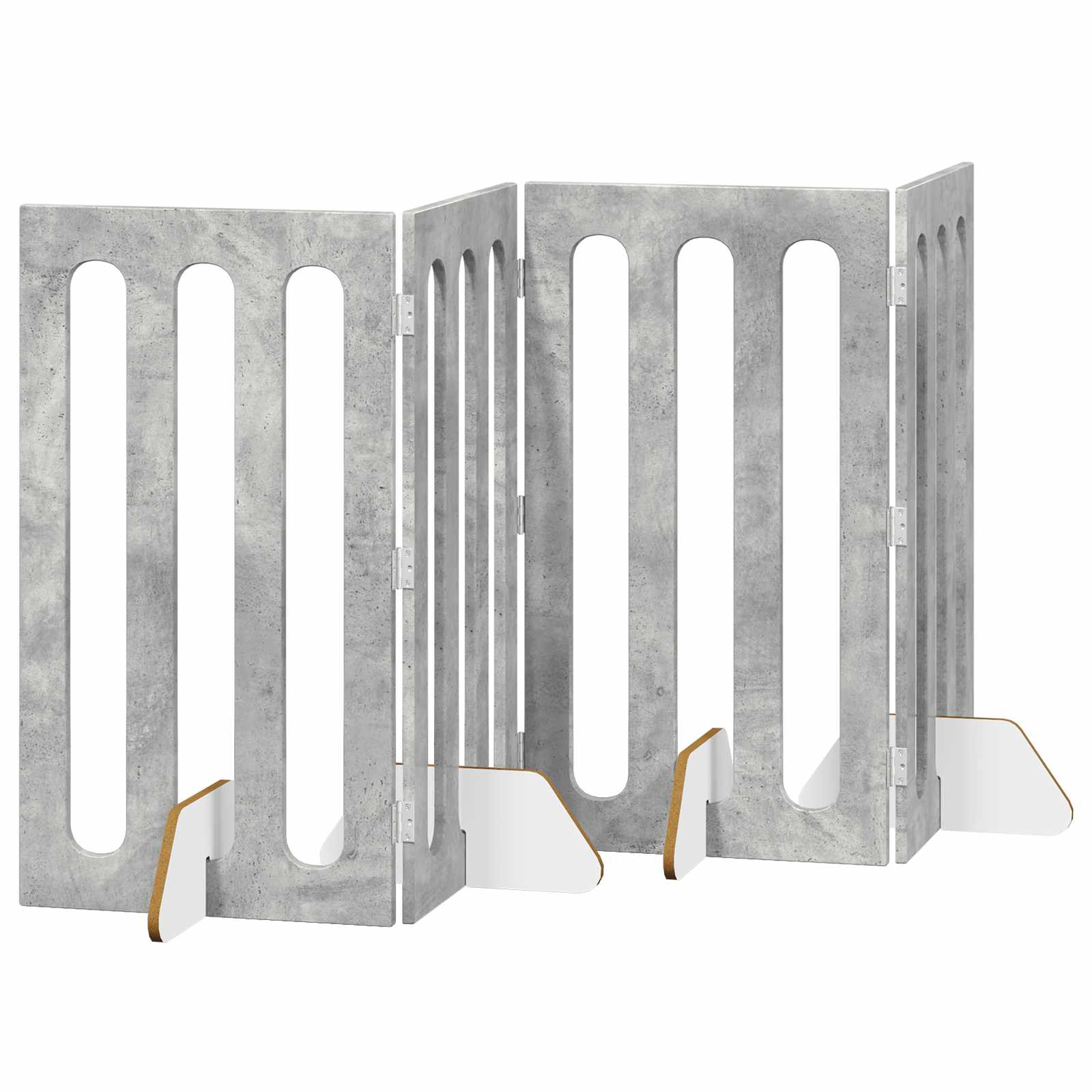 Hajtható állatkerítés 4 db Betonszürke 201 x 38 x 90 cm - Image 2