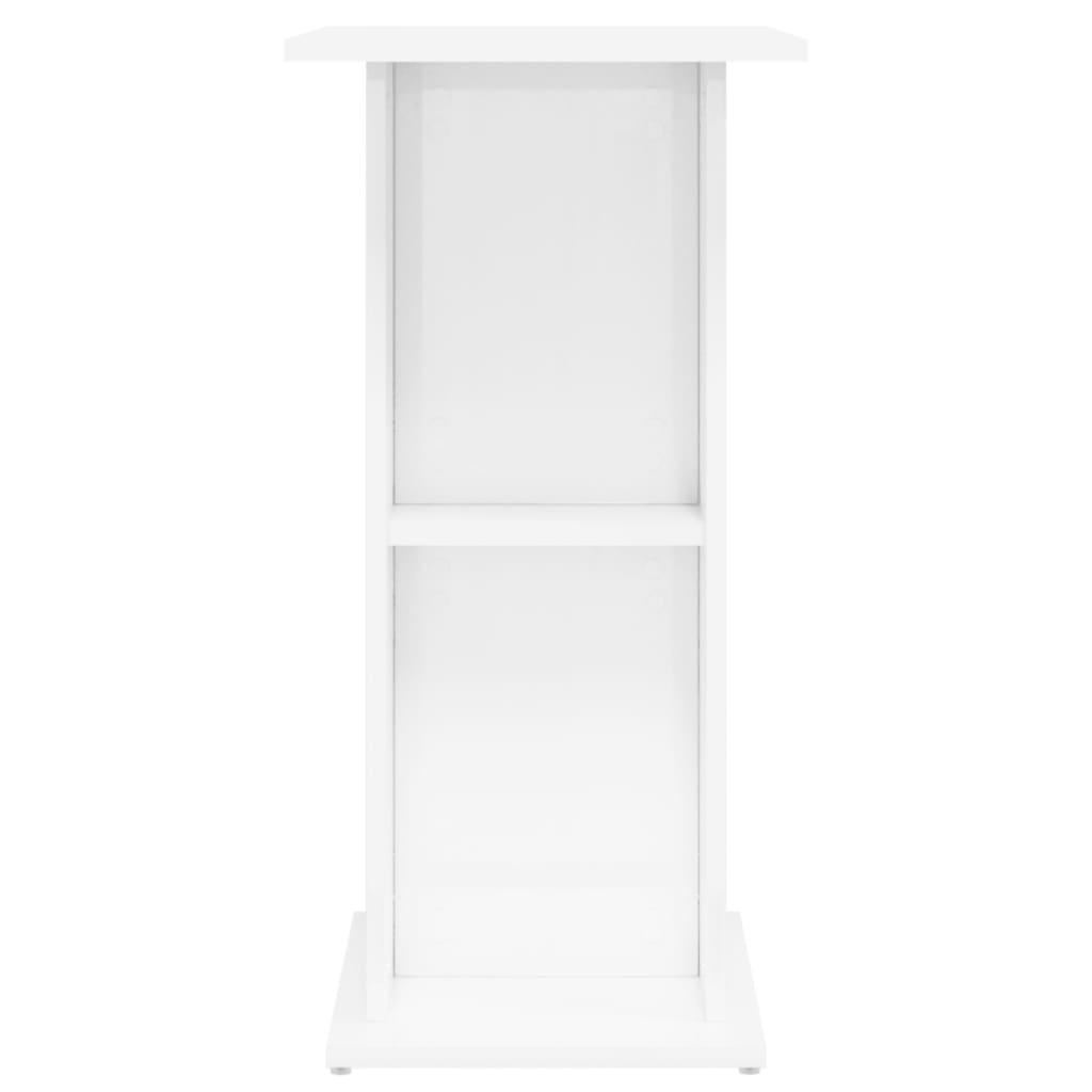 Magasfényű fehér szerelt fa akváriumi állvány 60,5x36x72,5 cm - Image 5
