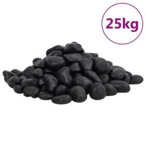 25 kg fekete csiszolt kavics 2-5 cm