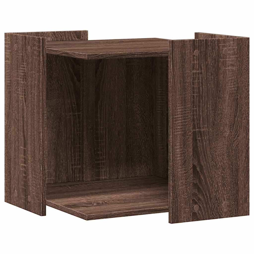 Barna tölgy színű szerelt fa macskaalomdoboz 53 x 53 x 51 cm - Image 2