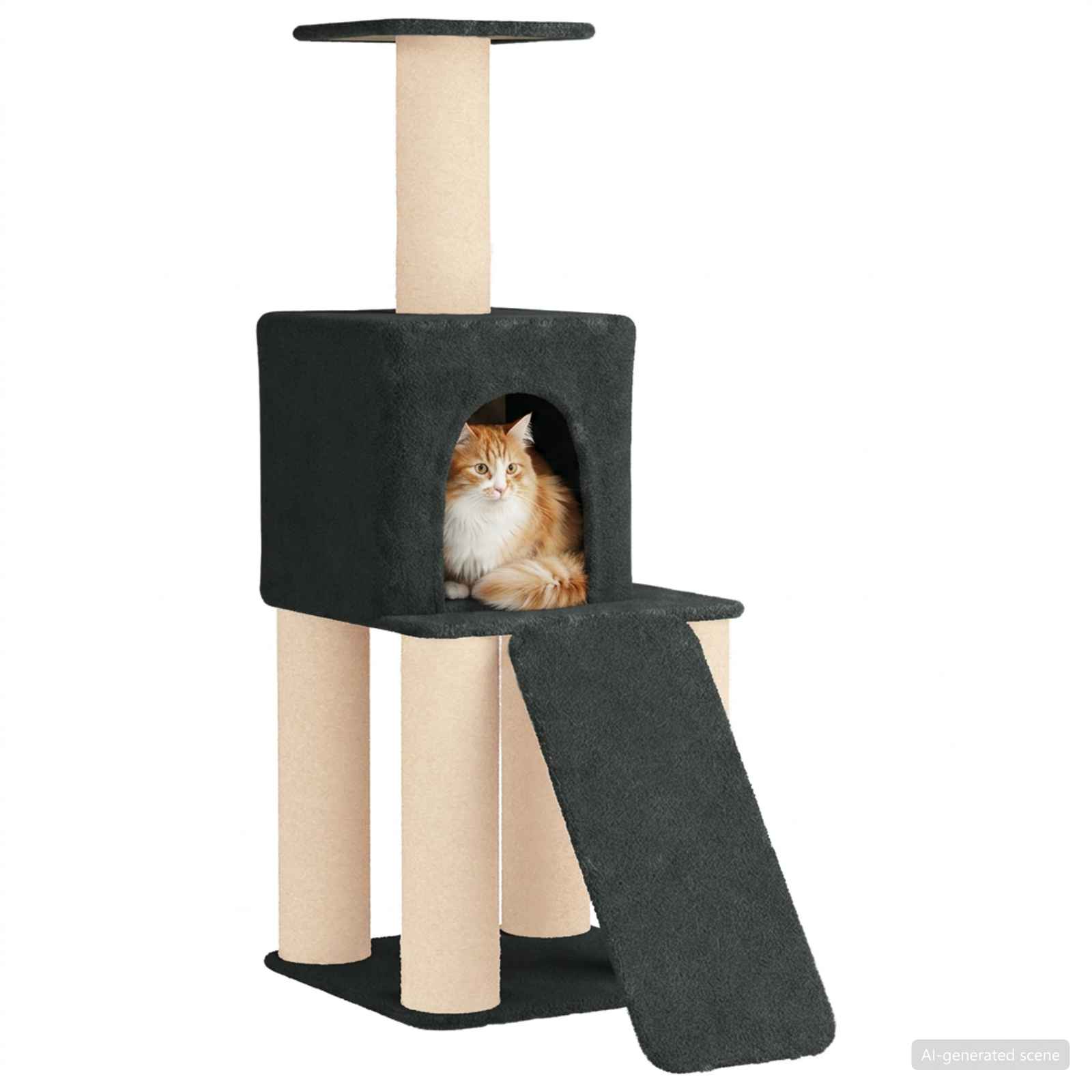 Macskafa kapálózó rudakkal Sötétszürke 146 cm - Image 3
