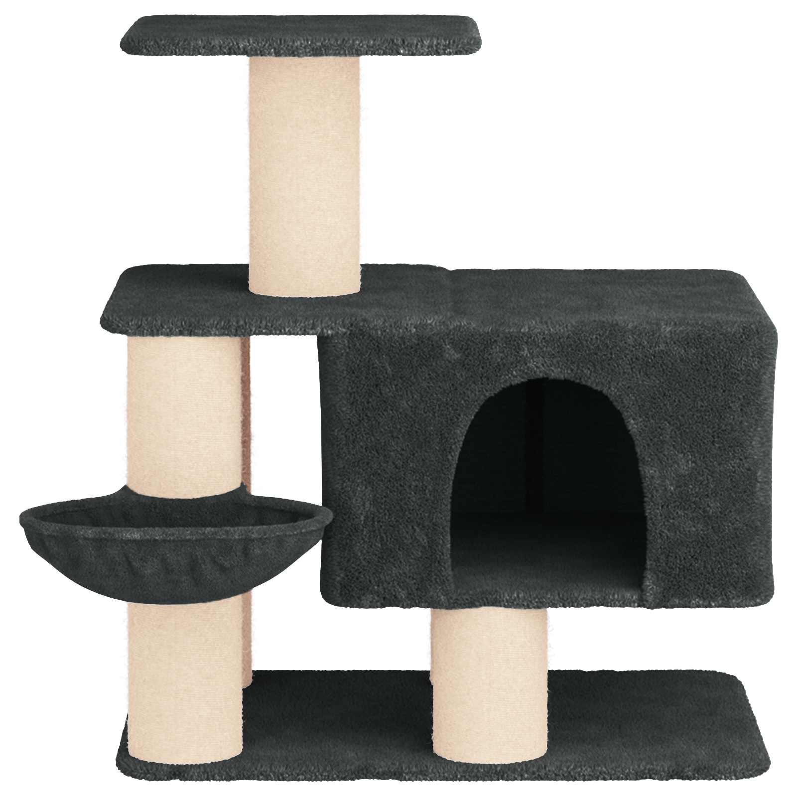 Macskafa kapálózó rudakkal Sötétszürke 96 cm - Image 4