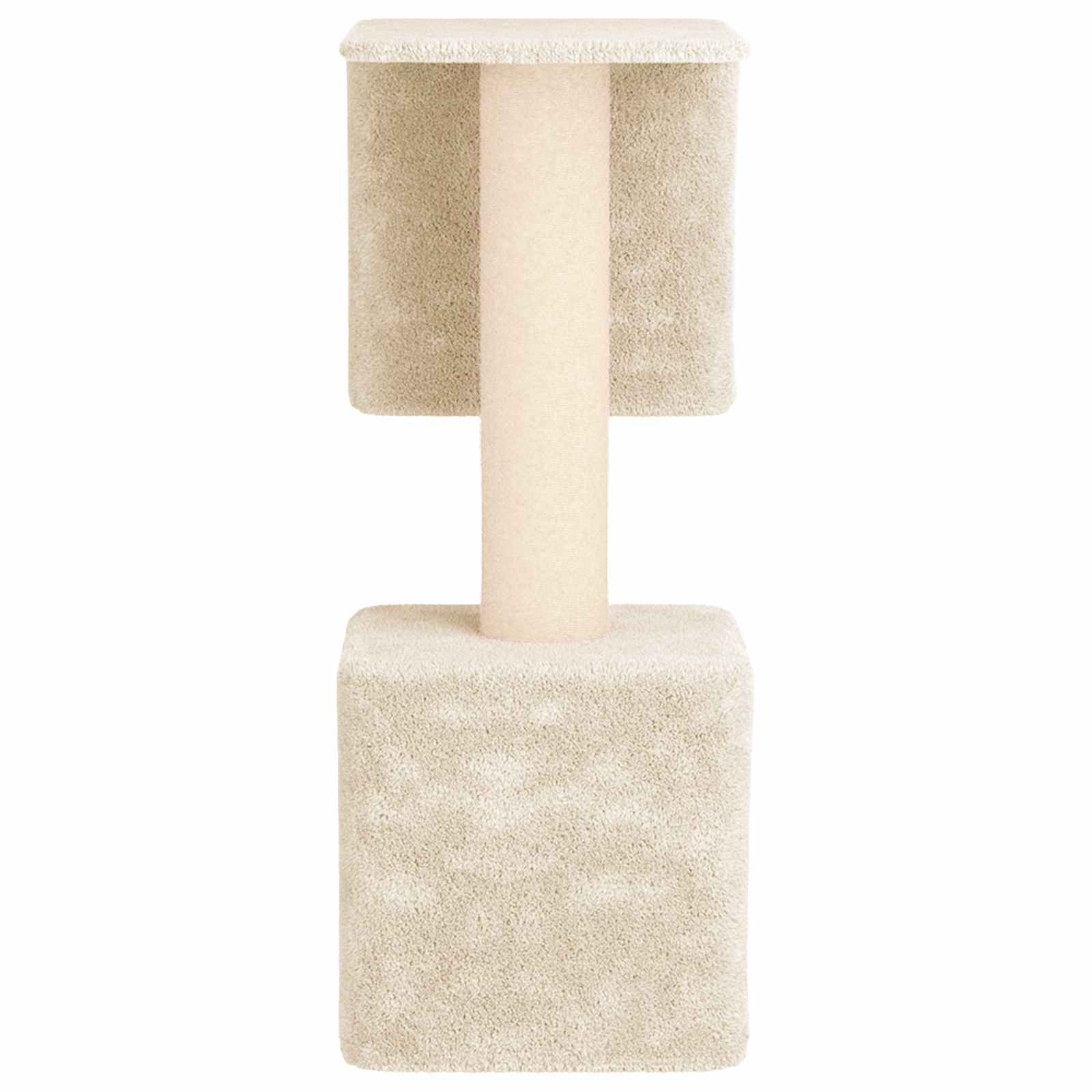 Macskafa kapálózó rudakkal Krémszínű 114 cm Mérnöki fa és plüss - Image 5