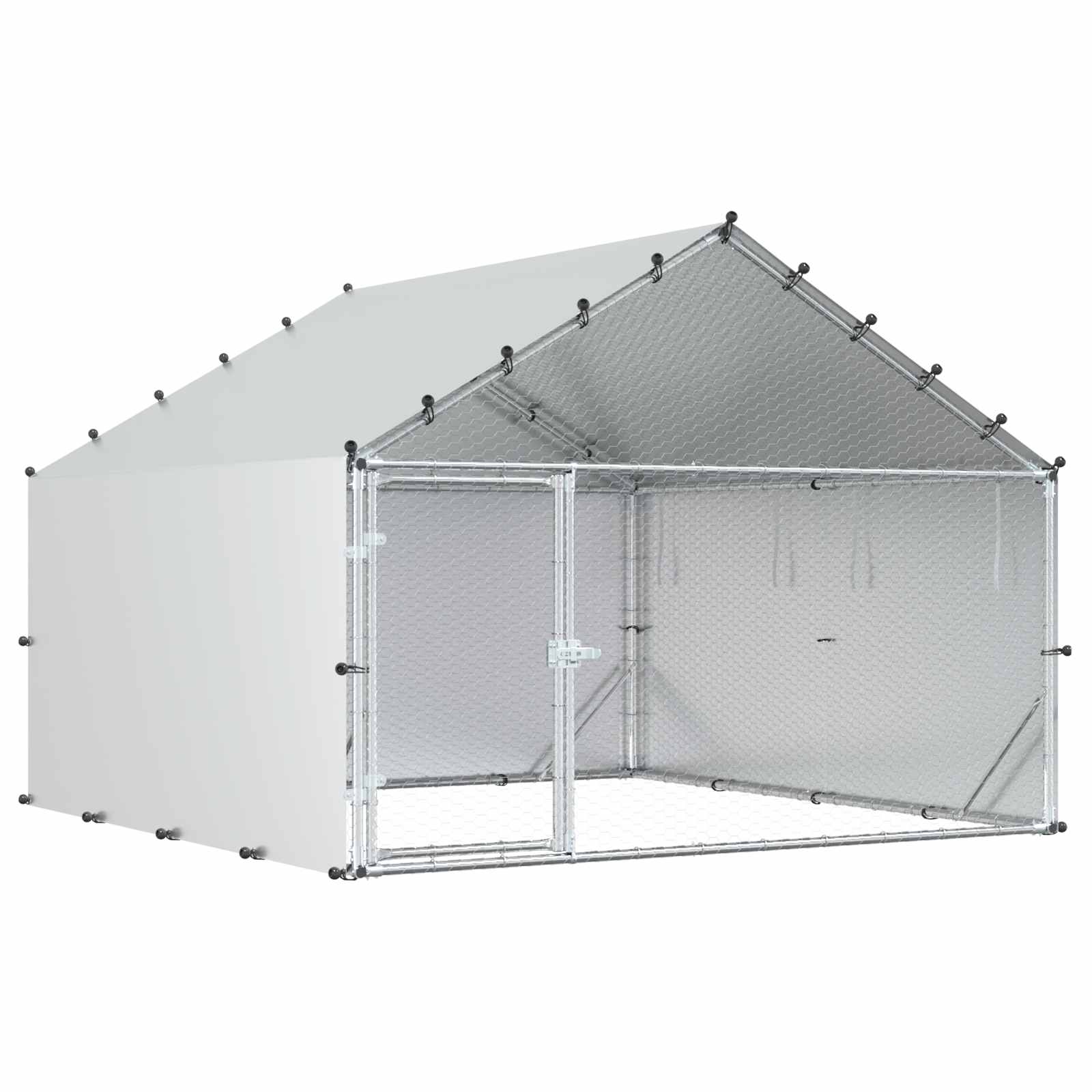 Kacsakiszorító tetővel Ezüst 200 x 200 x 150 cm - Image 2