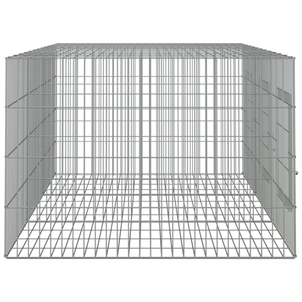 3 paneles horganyzott vas nyúlketrec 163 x 79 x 54 cm - Image 5