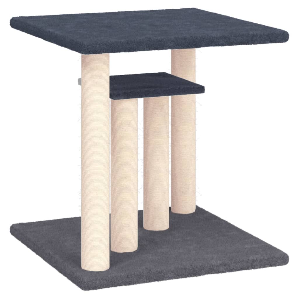 Sötétszürke macskakaparófa emelvényekkel 50 cm - Image 2