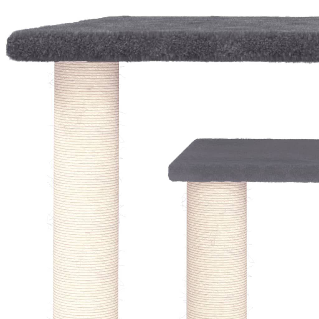 Sötétszürke macskakaparófa emelvényekkel 50 cm - Image 5