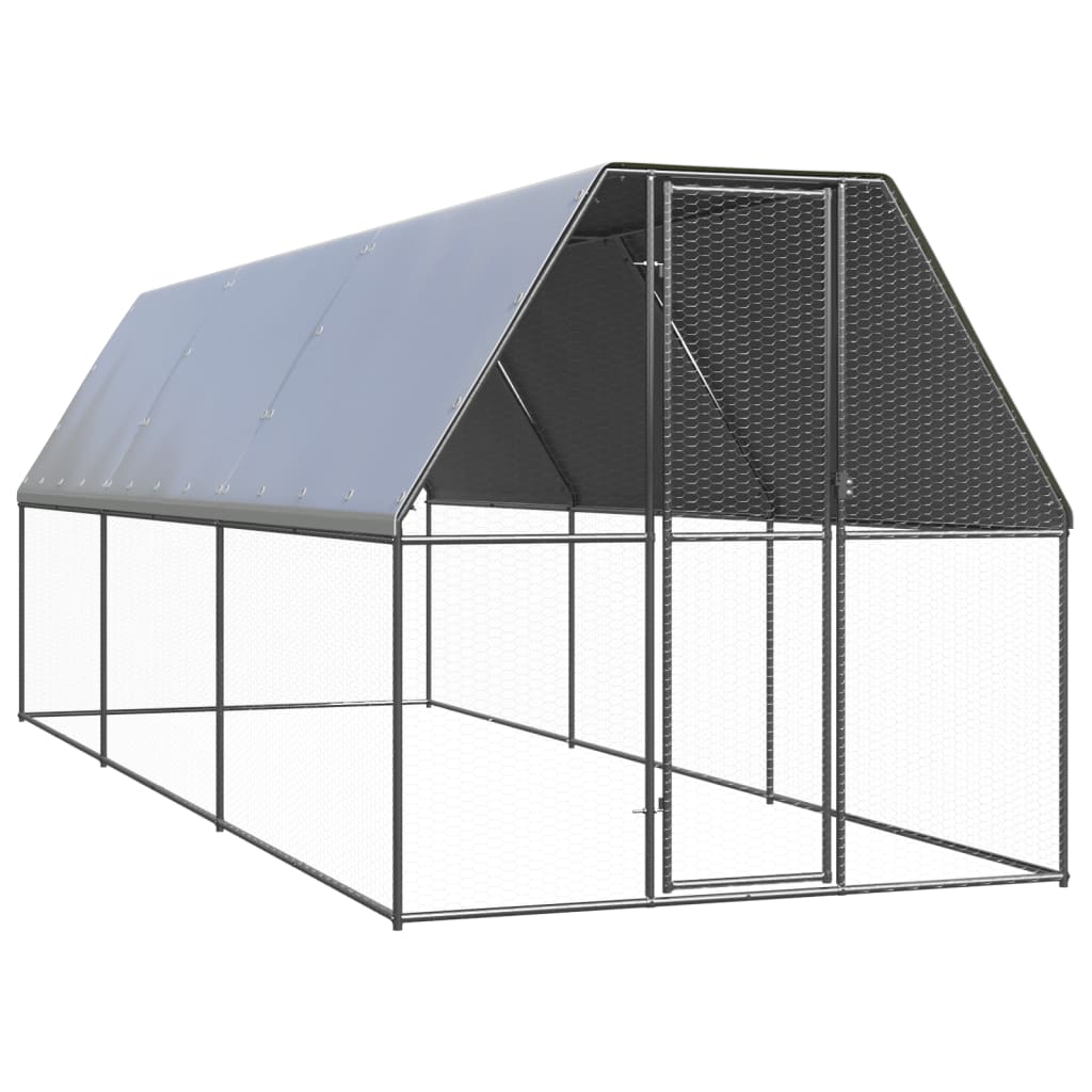 Horganyzott acél tyúkól 2 x 6 x 2 m