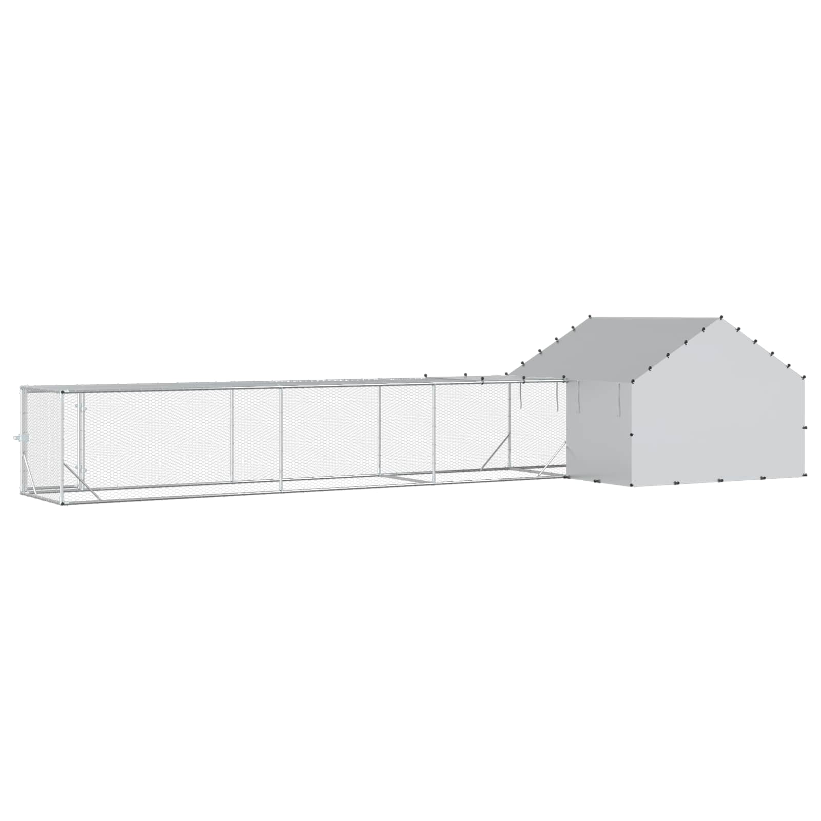 Tyúkó Tetővel és Udvarral 2 db Ezüst 7 x 2 x 1,5 m - Image 5