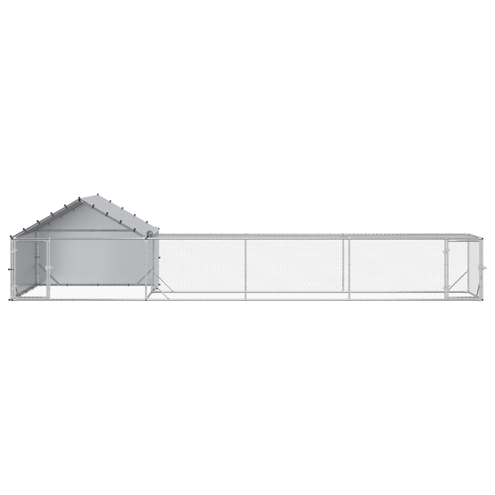 Tyúkó Tetővel és Udvarral 2 db Ezüst 7 x 2 x 1,5 m - Image 3