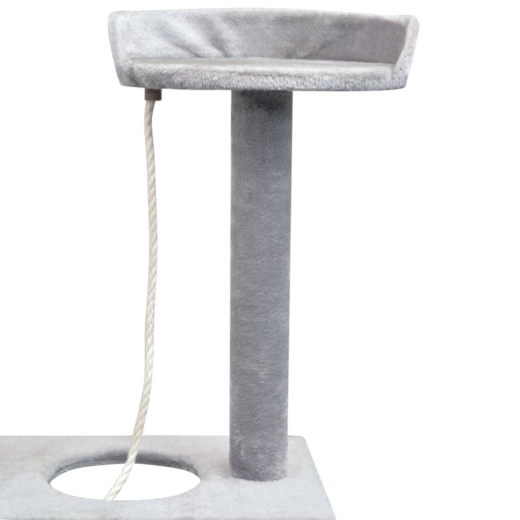 Szürke macskabútor szizál kaparófákkal 150 cm - Image 4