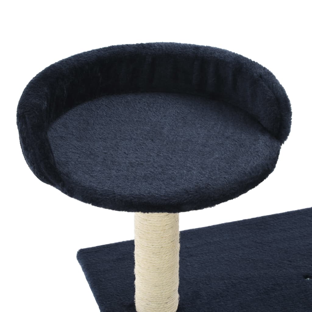 Sötétkék macskabútor szizál kaparófákkal 95 cm - Image 5