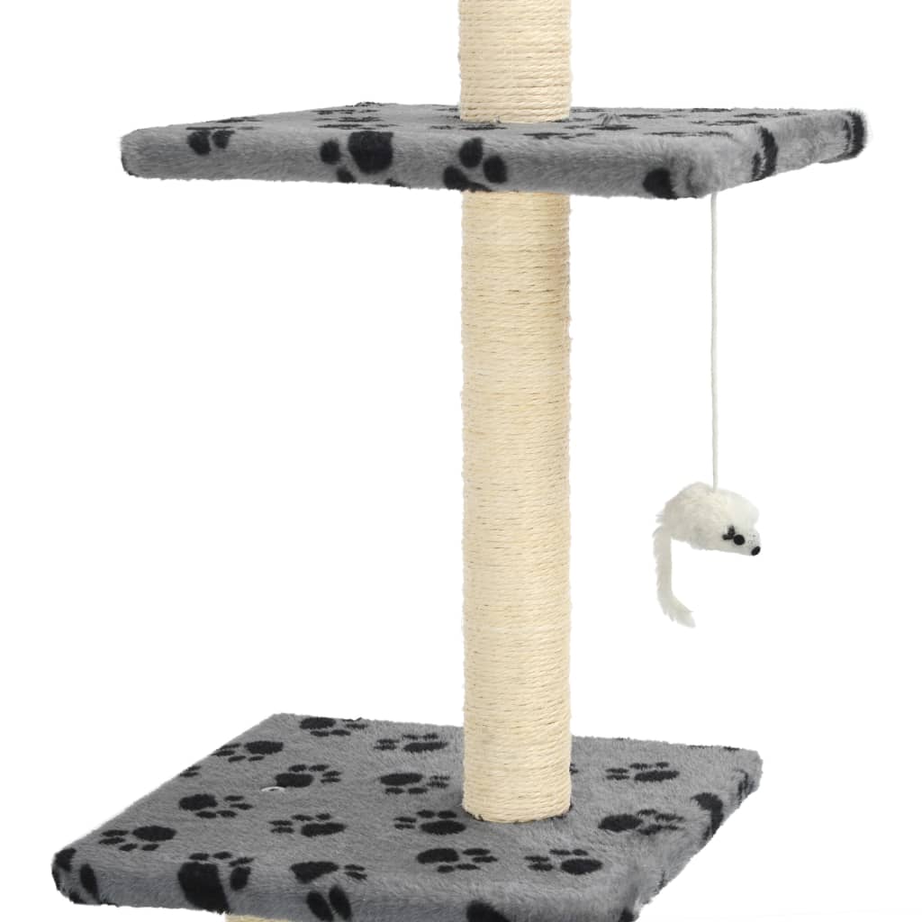 Szürke macskabútor szizál kaparófákkal 260 cm - Image 4