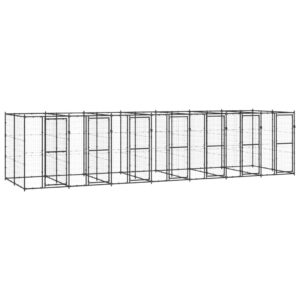 Kültéri acél kutyakennel 16,94 m²