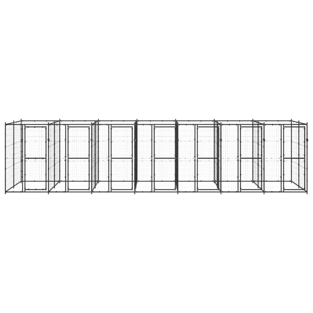 Kültéri acél kutyakennel 16,94 m² - Image 2