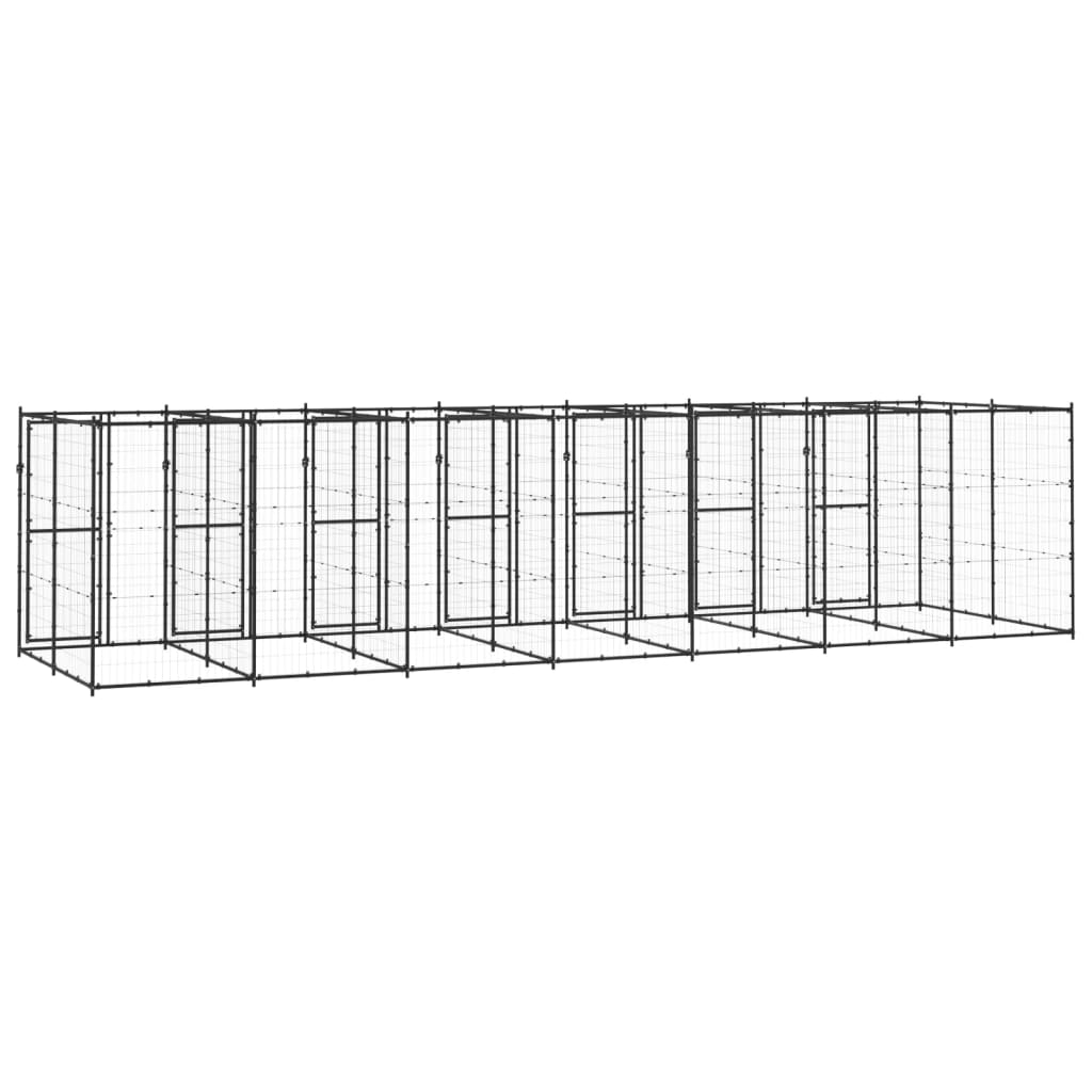Kültéri acél kutyakennel 16,94 m² - Image 3