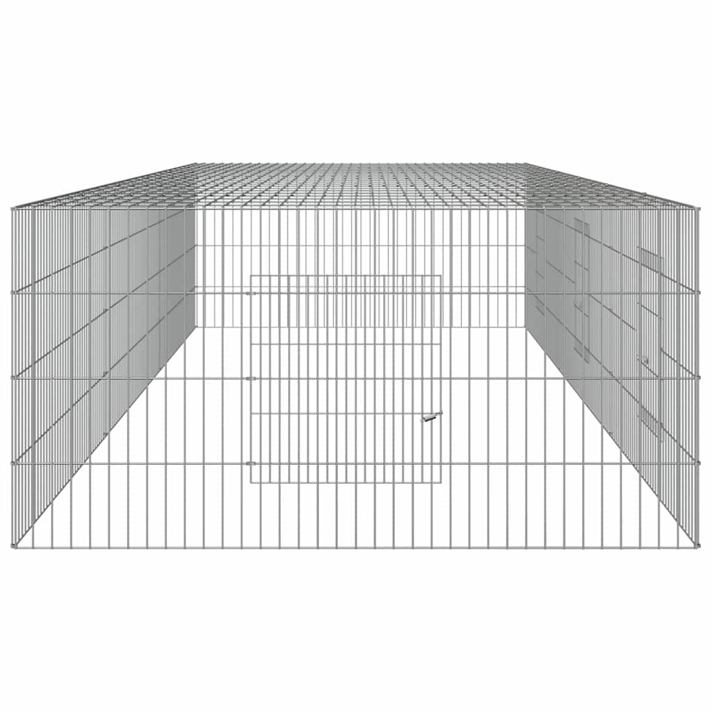 3 paneles horganyzott vas nyúlketrec 325x109x54 cm - Image 5