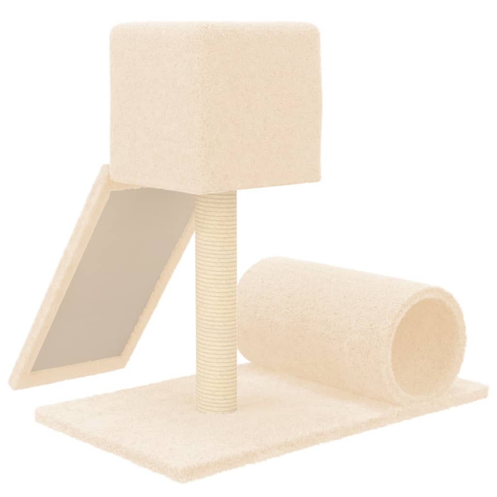 Krémszínű macskabútor szizál kaparófával 59 cm - Image 4