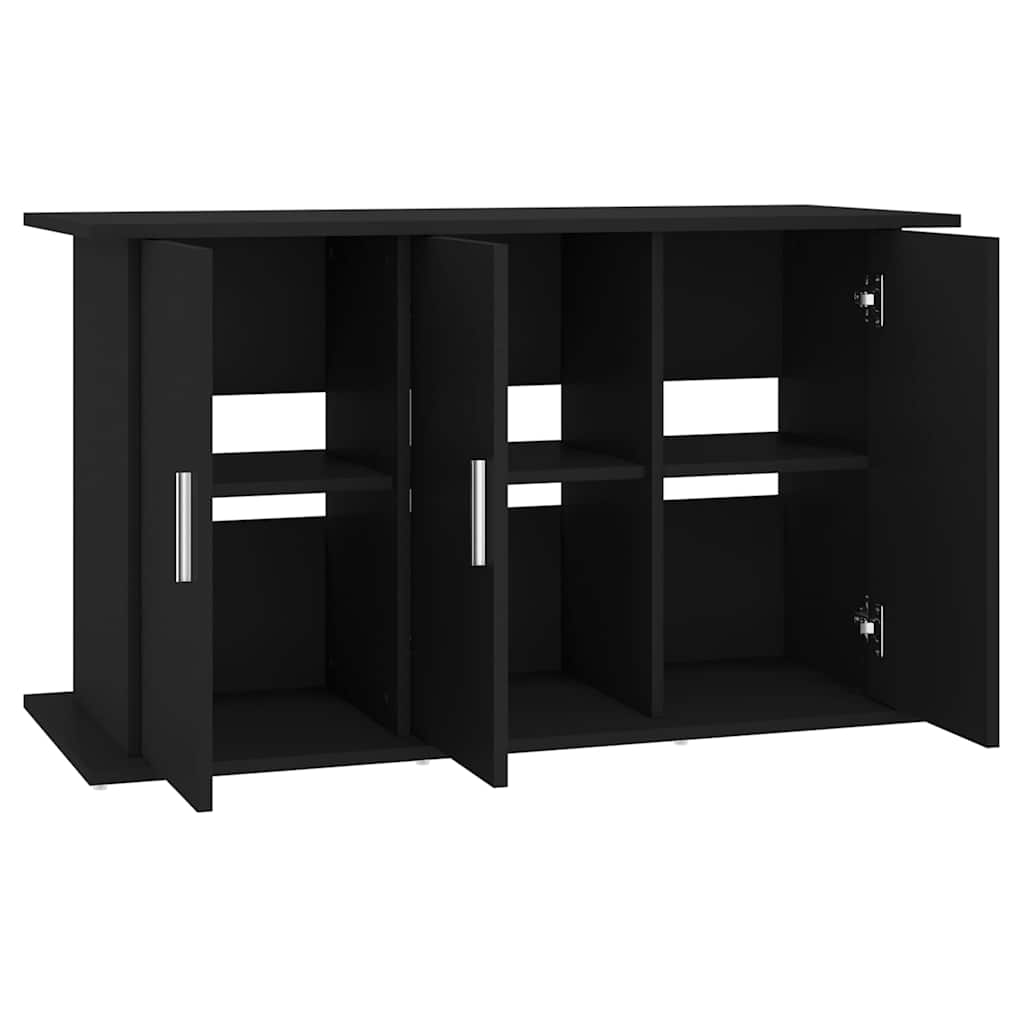 Fekete szerelt fa akváriumi állvány 101x41x58 cm - Image 5
