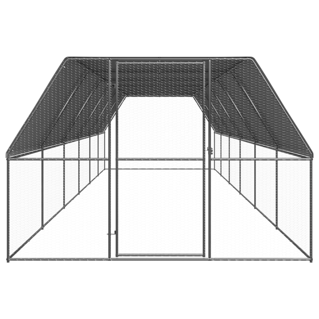Kültéri horganyzott acél tyúkól 3 x 12 x 2 m - Image 2