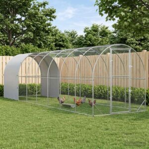 Tyúkház Ezüst 800 x 200 x 200 cm Horganyzott Acél