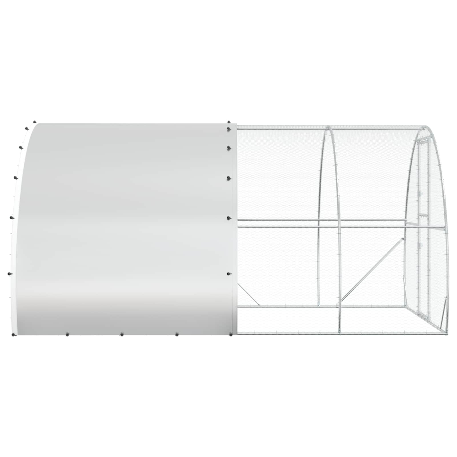 Tyúkház Ezüst 400 x 300 x 200 cm Horganyzott Acél - Image 5