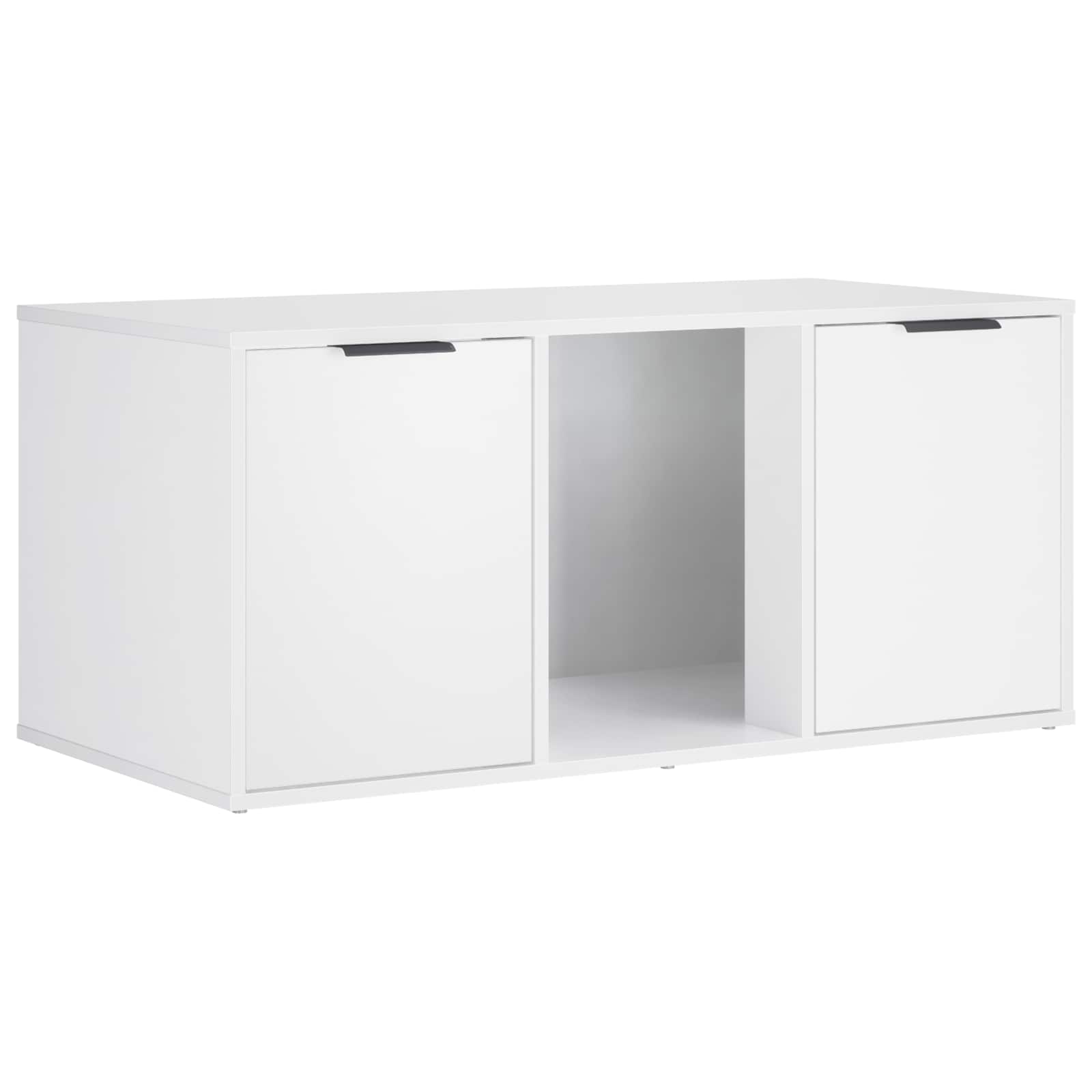 Macska ketrec bútor Fehér 100 x 49 x 45 cm Szerelt Fa - Image 2