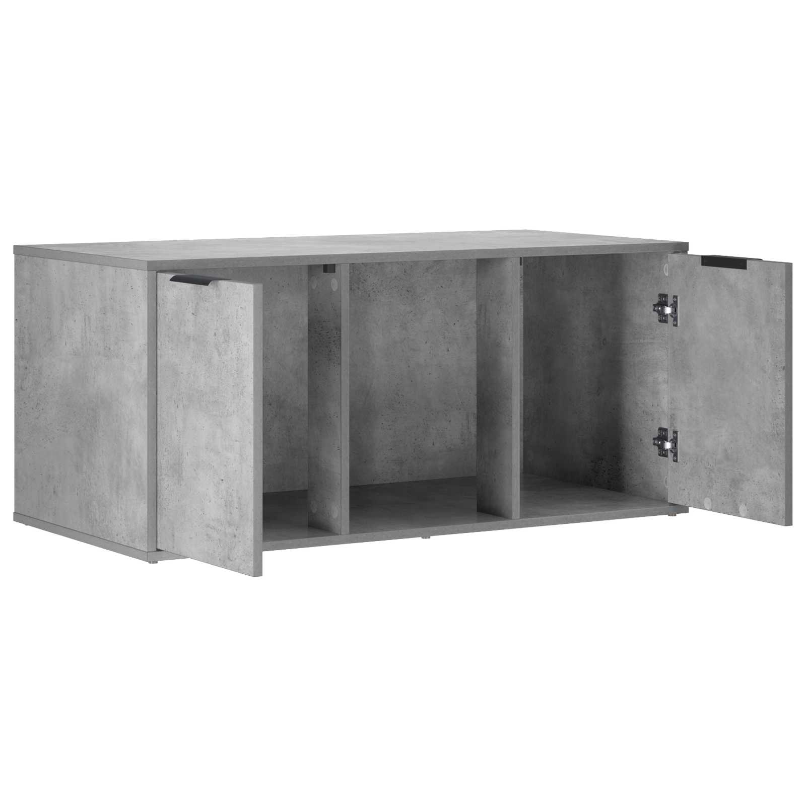 Macska ketrec bútor Betonszürke 100 x 49 x 45 cm Szerelt Fa - Image 5
