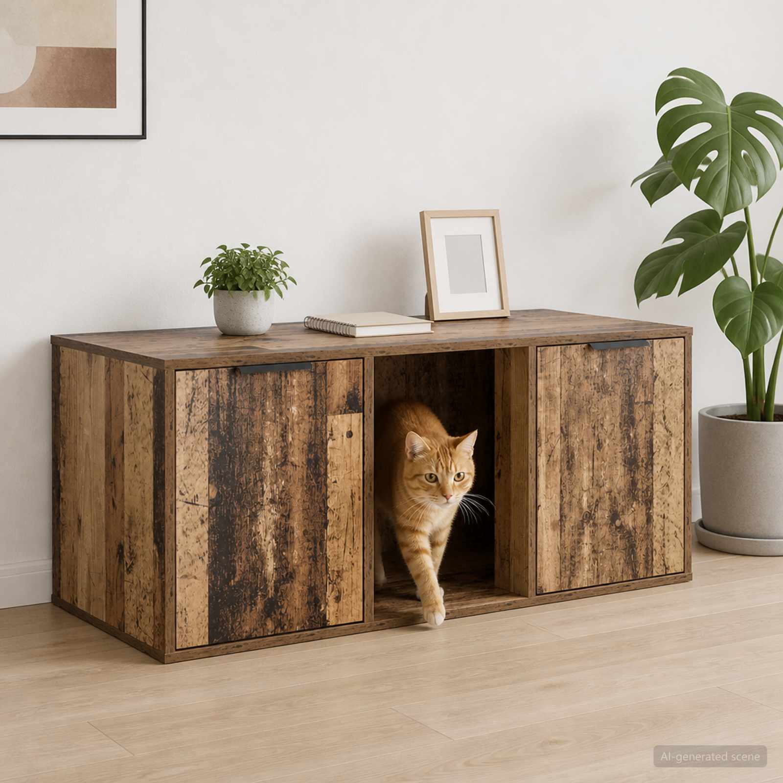 Macska ketrec bútor Antik Fa 100 x 49 x 45 cm Szerelt Fa
