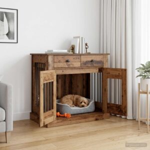 Kutya ketrec bútor Antik Fa 90 x 47,5 x 80 cm Szerelt Fa