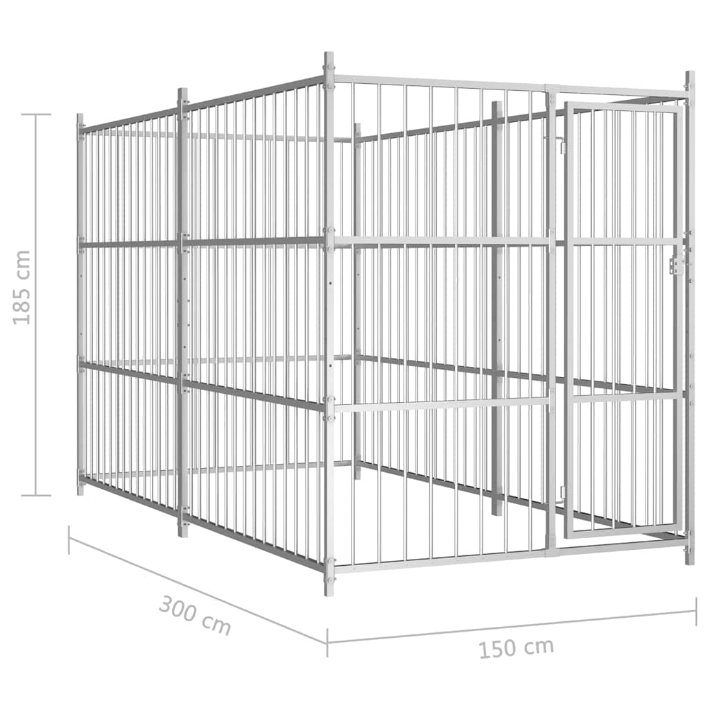 Kültéri kutyakennel 300 x 150 x 185 cm - Image 5
