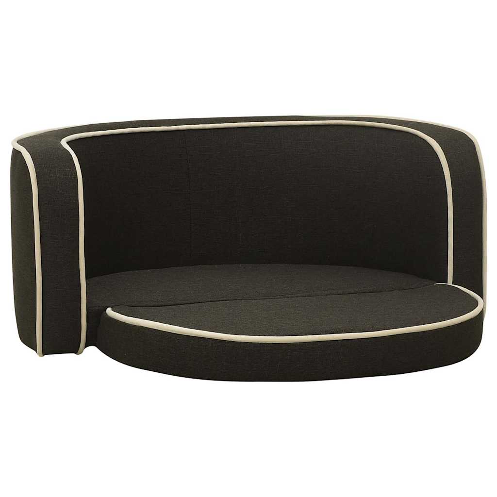 Sötétszürke összecsukható kutyakanapé 76x71x30 cm párnahuzattal - Image 2
