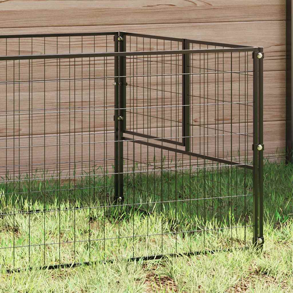 Fekete acél kutyakennel 6 m² - Image 3