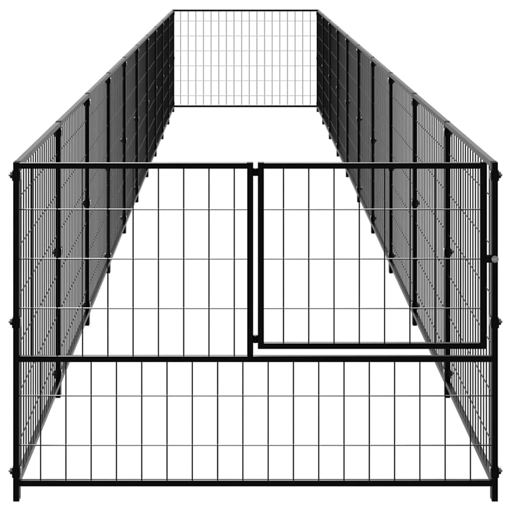 Fekete acél kutyakennel 10 m² - Image 4
