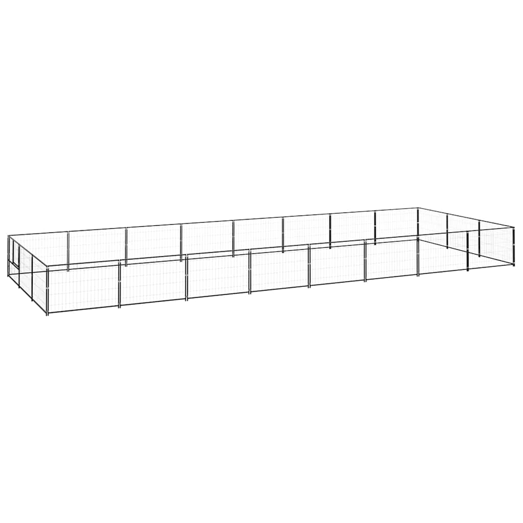 Fekete acél kutyakennel 24 m² - Image 2