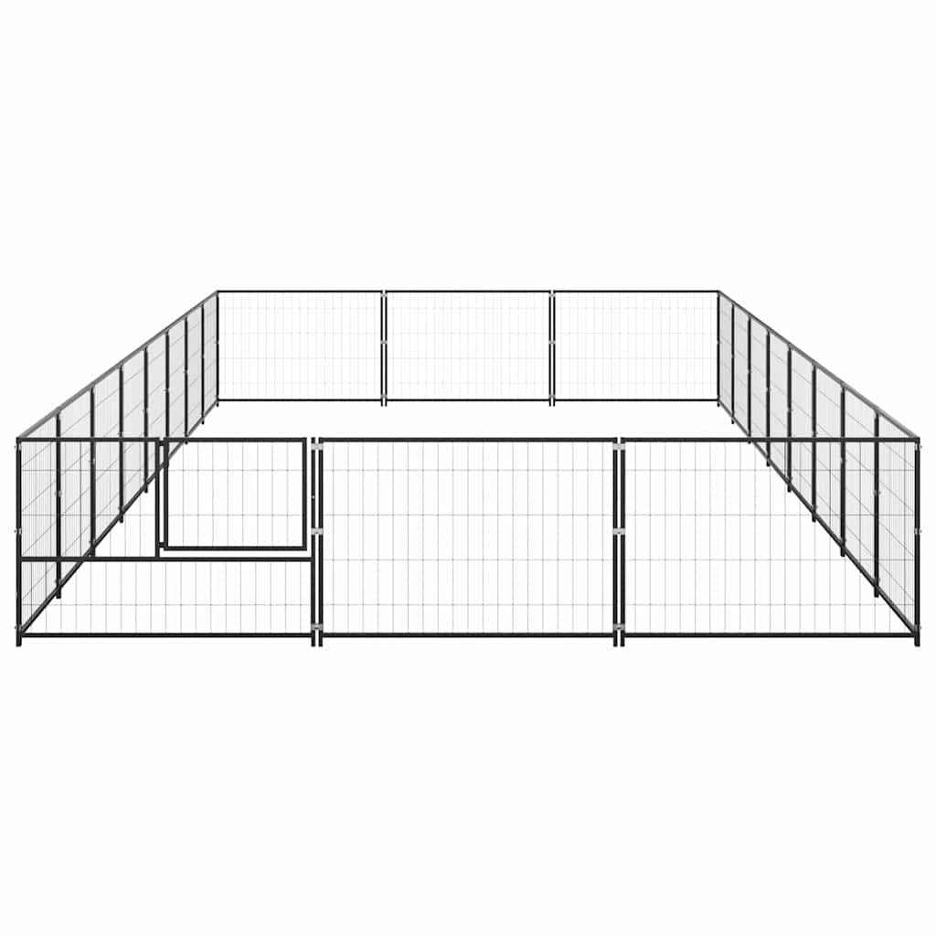 Fekete acél kutyakennel 24 m² - Image 5