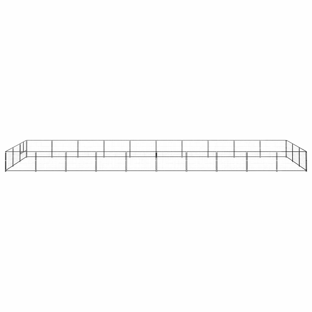 Fekete acél kutyakennel 30 m² - Image 4