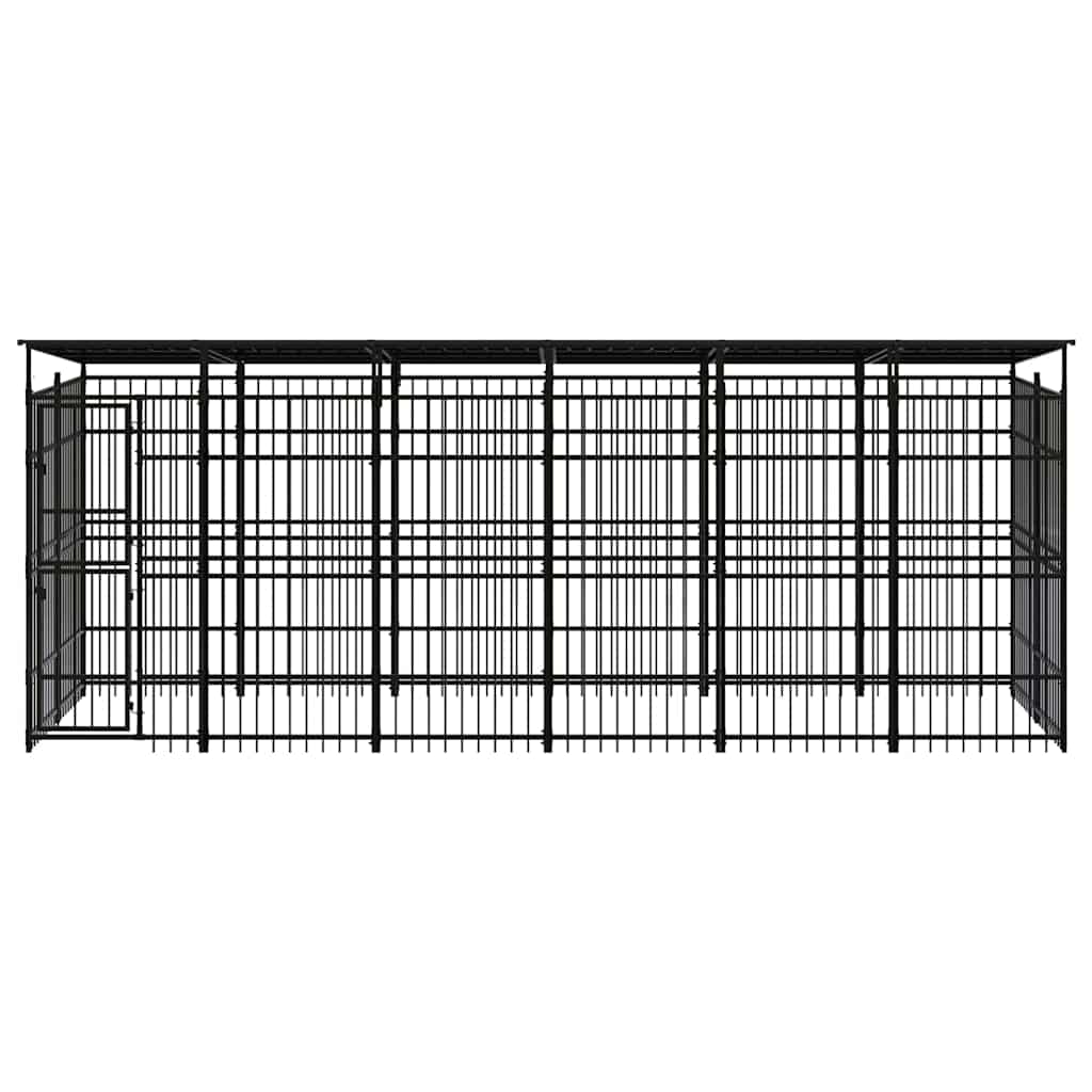 Acél kültéri kutyakennel tetővel 11,06 m² - Image 2