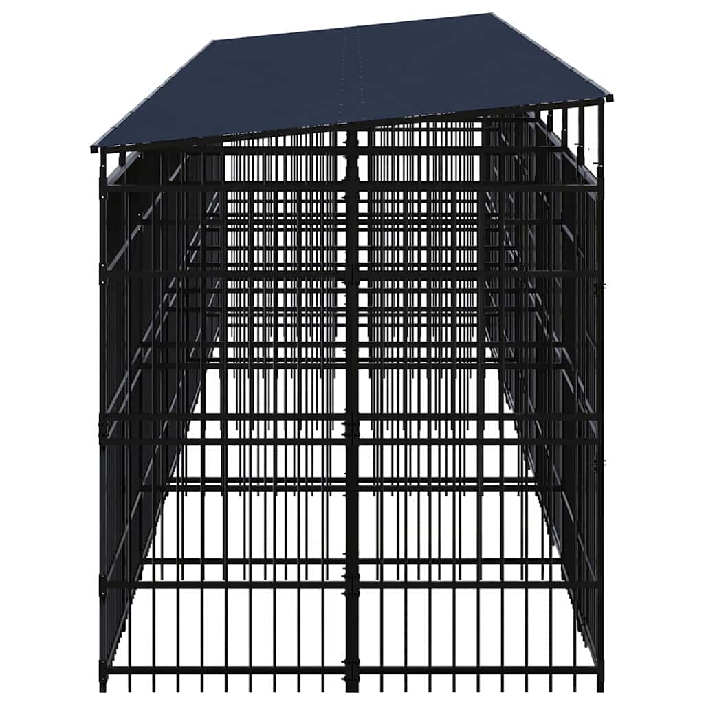 Acél kültéri kutyakennel tetővel 18,43 m² - Image 3