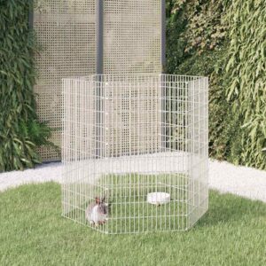 6 paneles horganyzott vas szabadon álló állatketrec 54 x 100 cm