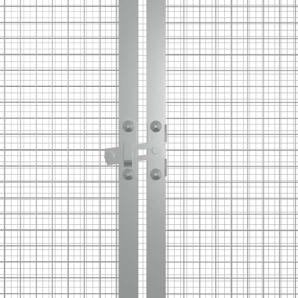 Szürke horganyzott acél csirkeketrec 200x91x100 cm - Image 4