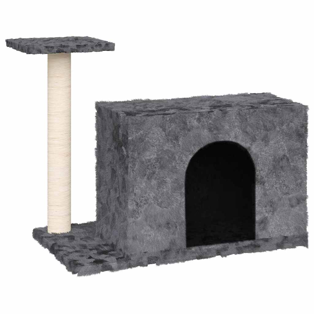 Sötétszürke macskabútor szizál kaparófával 51 cm - Image 2